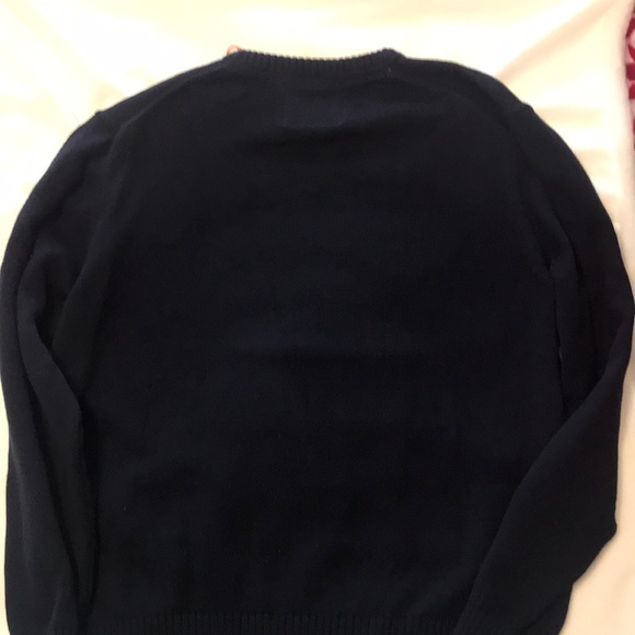 Nwt Weatherproof Navy Crew Neck Sweater with American flag Size men’s Large - Picture 2 of 3